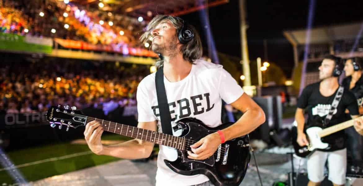 Fabio Zaffagnini Rockin'1000 sul palco