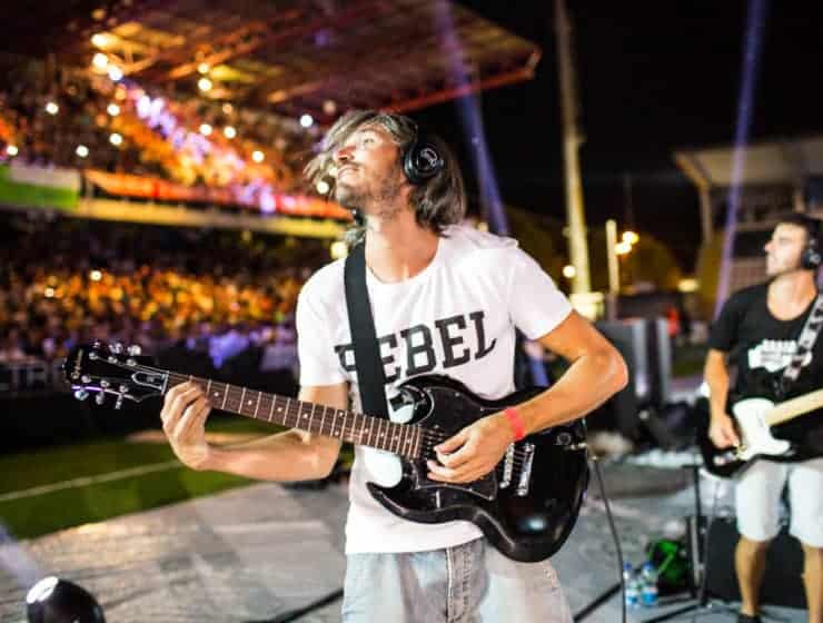 Fabio Zaffagnini Rockin'1000 sul palco