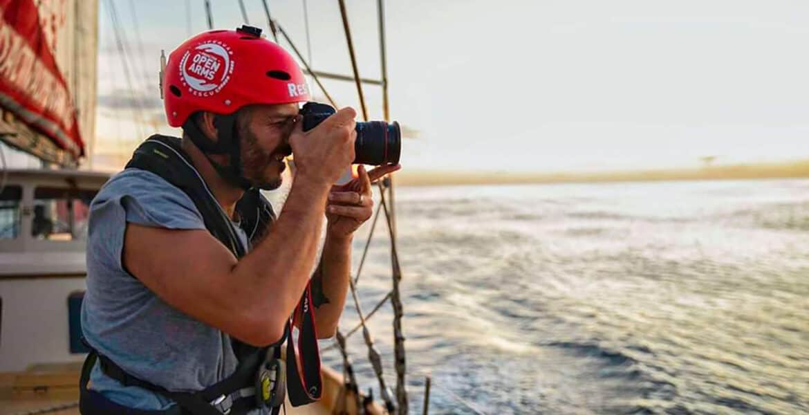 Valerio Nicolosi giornalista fotoreporter sulla Open Arms