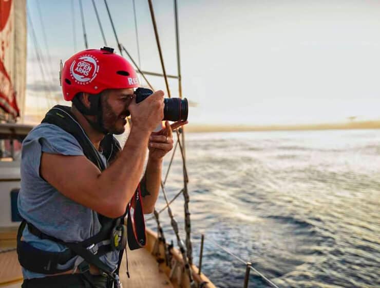 Valerio Nicolosi giornalista fotoreporter sulla Open Arms